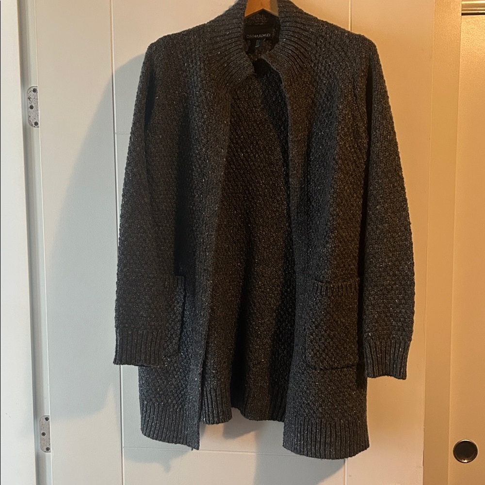 Cynthia Rowley Charcoal Knit Cardigan